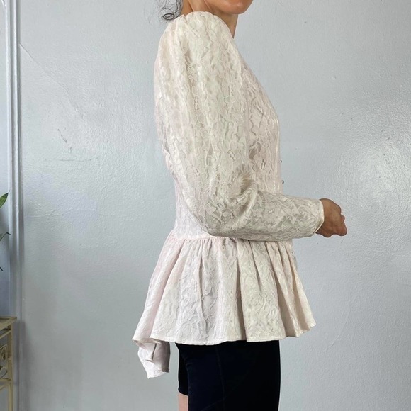 Vintage 80s Gunne Sax Edwardian style Top - Picture 2 of 4